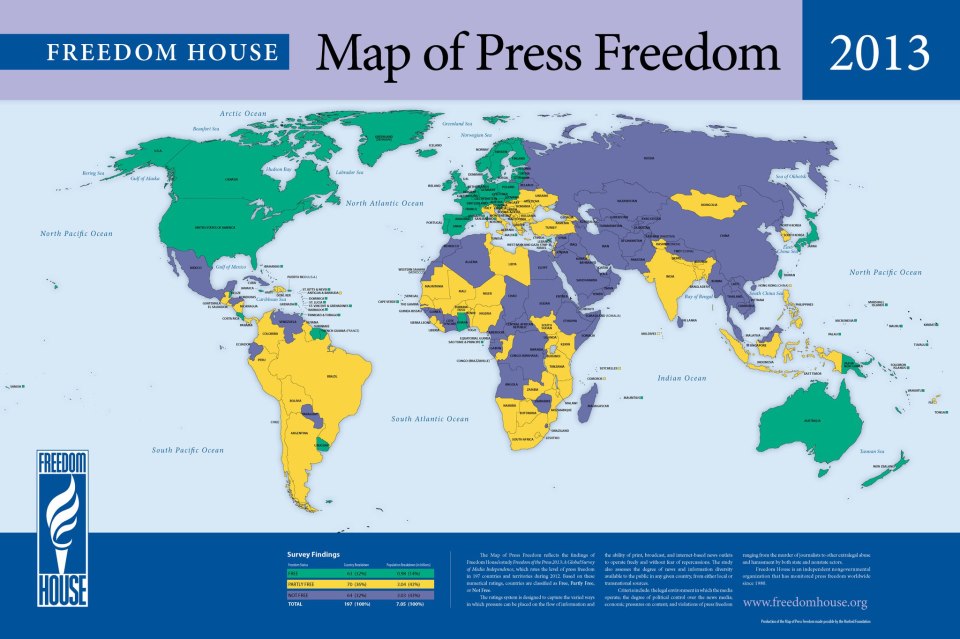 freedom of press map