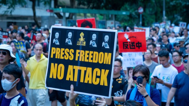 Hong Kong protest for press freedom