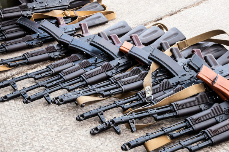 AK-47 weapons cache, arms trading