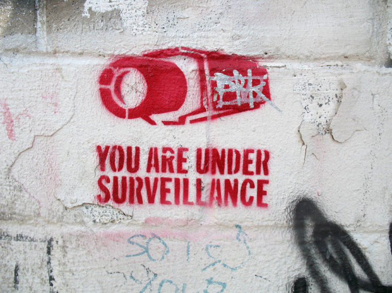 Surveillance camera warning