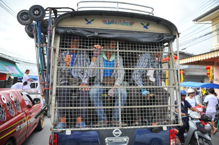 Burmese migrant workers forced labor Thai construction