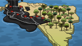 Stained by Oil illustration Mongabay Latam