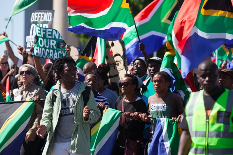 South African protest of President Jacob Zuma