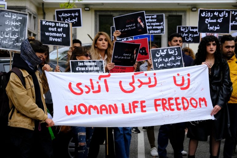 Protestors,Take,Part,During,A,Demonstration,In,Front,Of,The