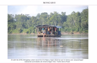 La georreferenciación ha sido un elemento crucial para las investigaciones de Mongabay sobre la extracción ilegal de oro de los ríos de la Amazonía peruana a través de embarcaciones modificadas conocidas como "pequedragas". (Foto: Captura de pantalla)