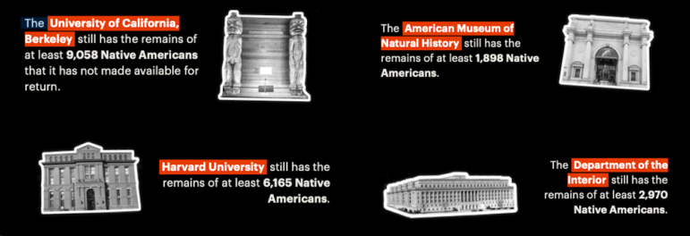 ProPublica report on Native American remains still found in universities and museums