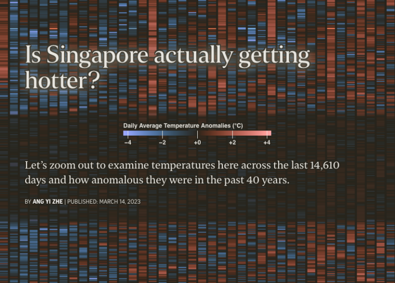 data journalism climate change Straits Times Singapore getting hotter