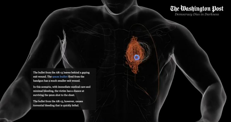 data journalism AR-15 history gun violence visualization wound