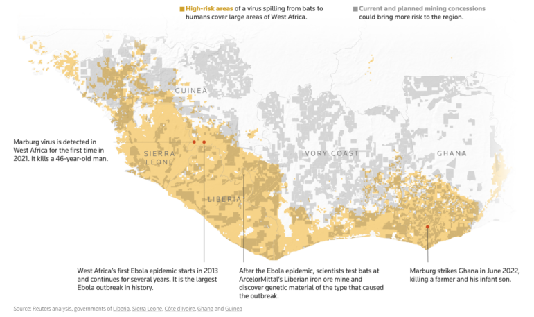 data journalism next pandemic bats West Africa mining