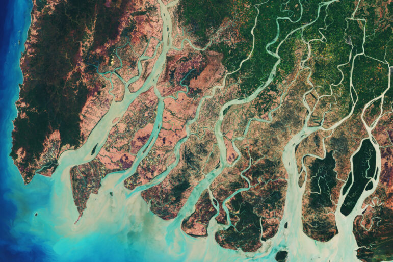 River delta of the Irrawady, a river that flows from north to south through Myanmar. Image: Shutterstock