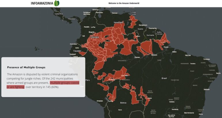 data journalism Amazon border armed groups