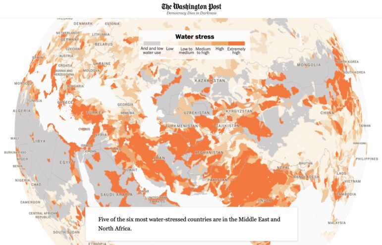 data journalism global water stress Washington Post