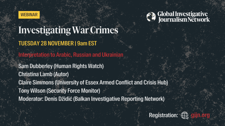 GIJN Webinar: Investigating War Crimes - Vimarsana News