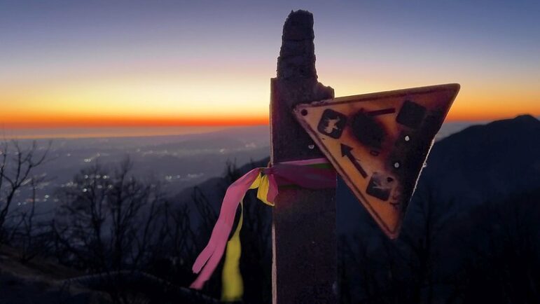Edge of the Eaton Fire near Mt Wilson, January 14, 2025 (USDA Forest Service photo by Andrew Avitt)
