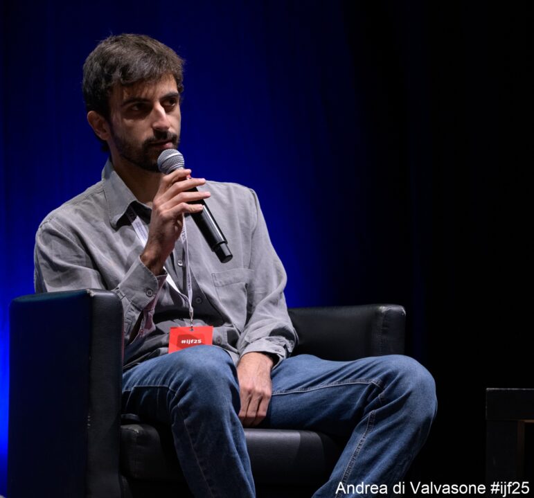 +972 reporter Yuval Abraham at 2025 IJF panel, Perugia