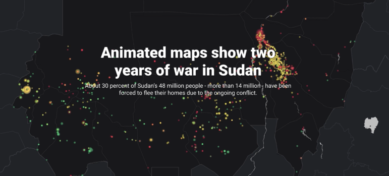 animated maps of Sudan war, Al Jazeera