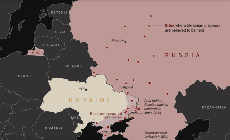 The Washington Post mapping Russian prisons where Ukrainian prisoners have been held