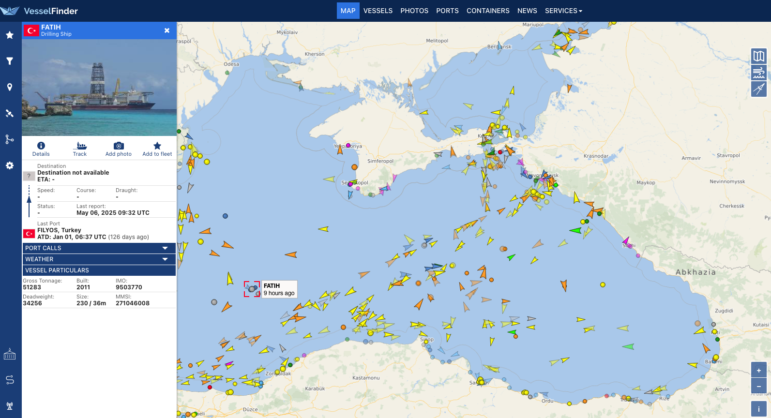 VesselFinder Black Sea