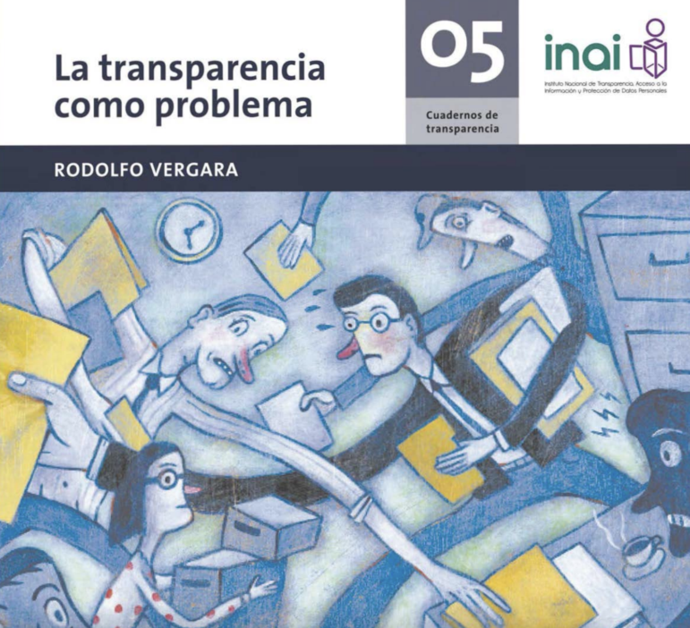Cover of Transparency Notebook No. 5, published by the National Institute for Access to Public Information.