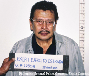 Philippine President Estrada mugshot - PCIJ