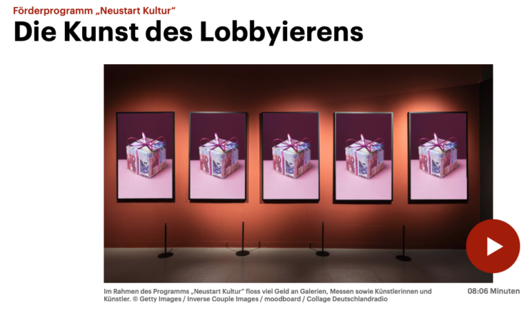 Deutschlandfunkkultur investigation into the Neustart Kultur billion euro grant program