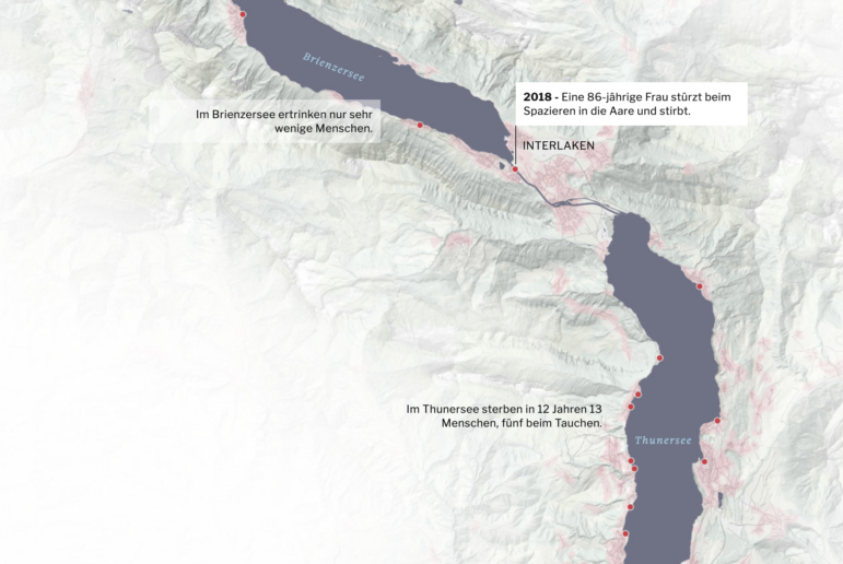 The Swiss outlet Tages-Anzeiger tracked drownings in the Aare River.