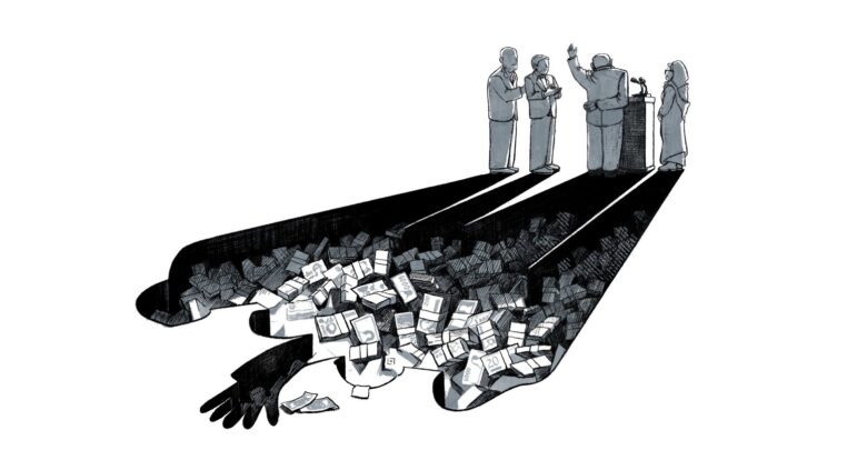 Ilustración: Nyuk para GIJN