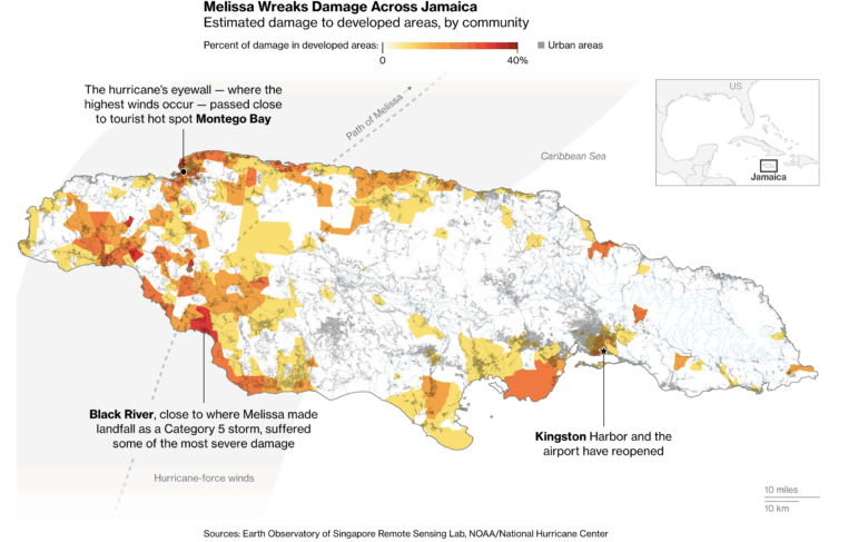 Tracking damage across Jamaica from Hurricane Melissa