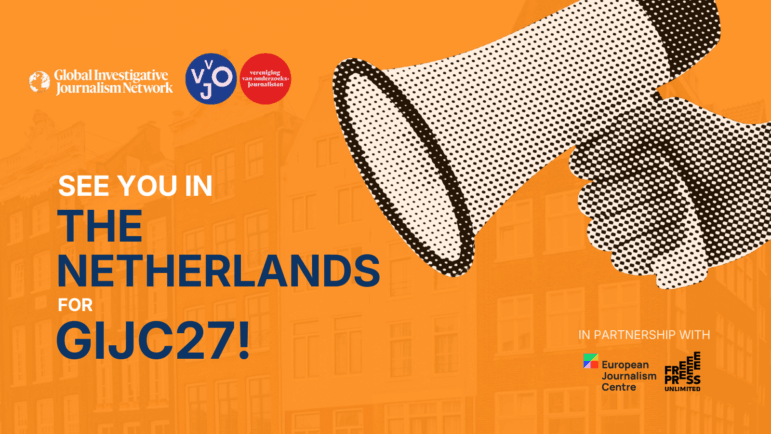 GIJC27 announcement VVOJ co-host, Netherlands