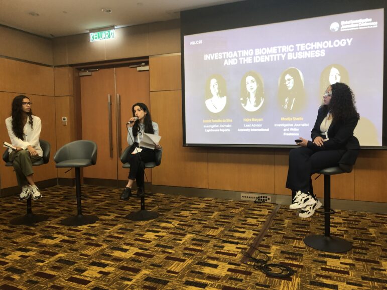  Investigating Biometric Technology and the Identity Business panel at the 14th Global Investigative Journalism Conference, November 2025.