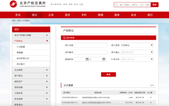 Imagen: Toma de pantalla, Beijing Equity Exchange (CBEX)