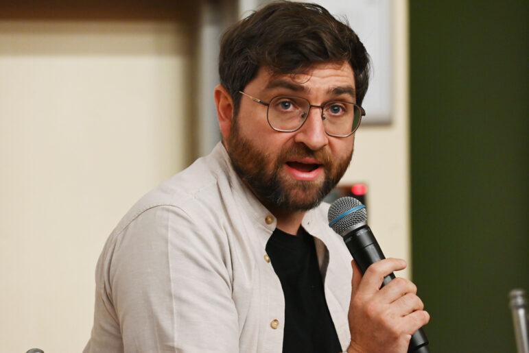 Simon Allison, co-founder of The Continent, speaking at AIJC25.