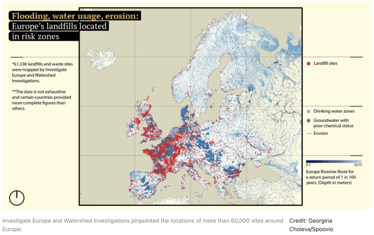 Investigate Europe data analysis of landfill sites and water zones