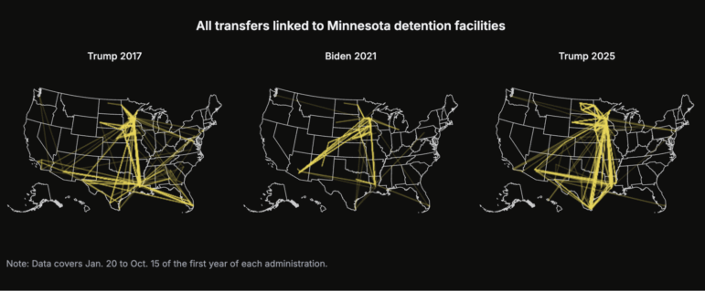 Minnesota Star Tribune ICE transfers to detention facilities 