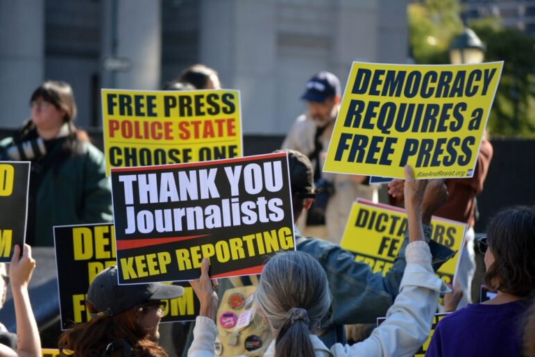 Press Freedom protest