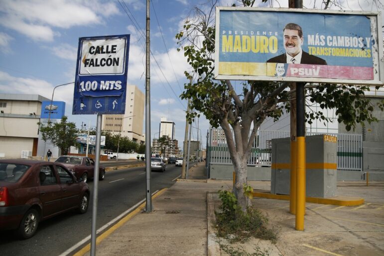 Maracaibo,,Venezuela,billboard, Nicolas Maduro