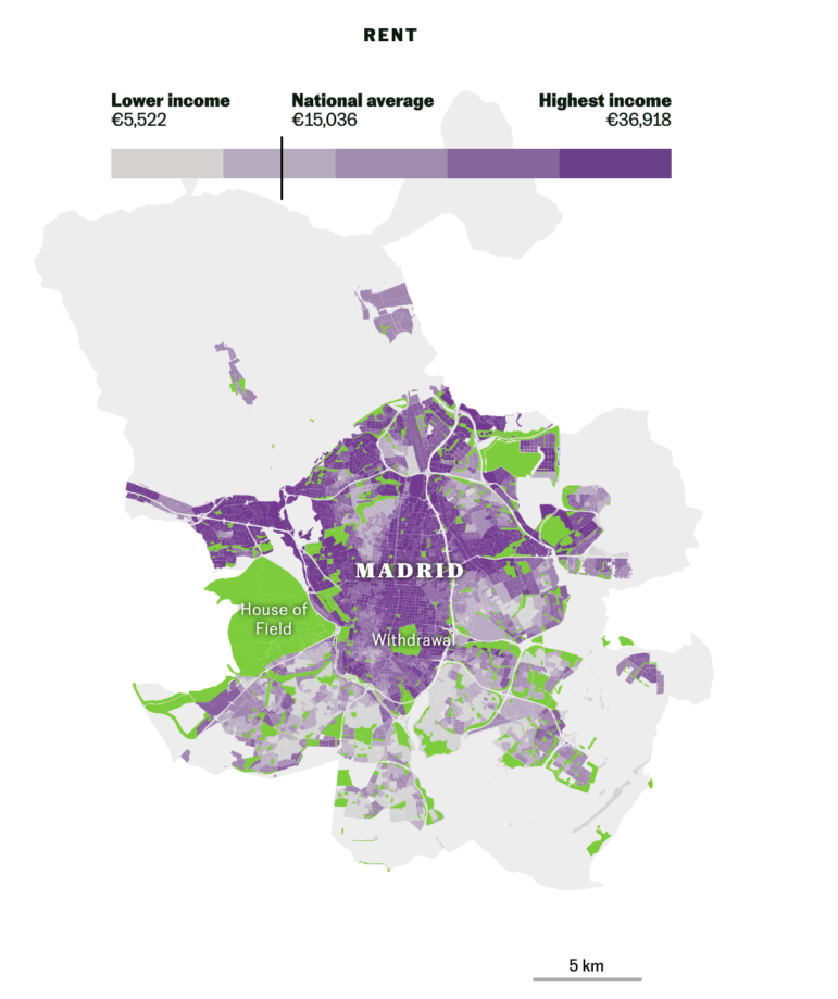 Tree cover in Spain, El País