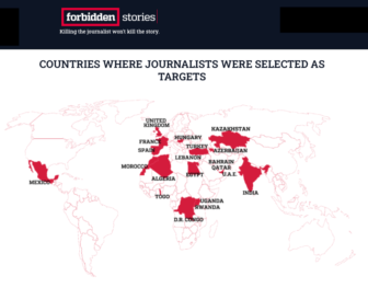La investigación de Forbidden Stories analizó el uso del software espía Pegasus contra periodistas en cuatro continentes. Imagen: Captura de pantalla, Forbidden Stories