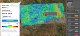 Imagen: Impresión de pantalla, CAMS Methane Hotspot Explorer