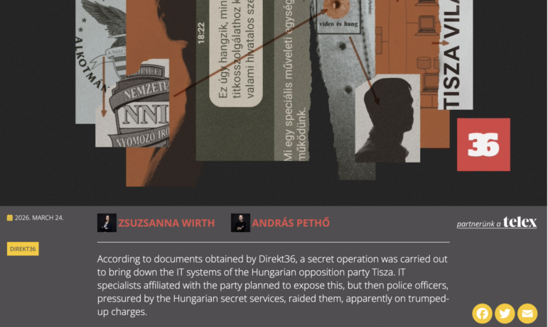 Direkt36 investigation into police surveillance of opposition Tisza Party in Hungary