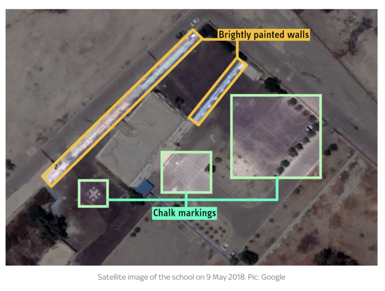 US tomahawk strike on Iran school, Sky News
