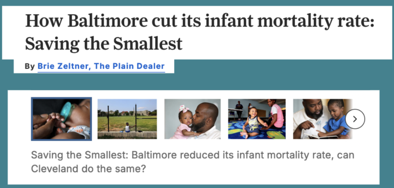 how baltimore cut its infant mortality rate, cleveland plain dealer
