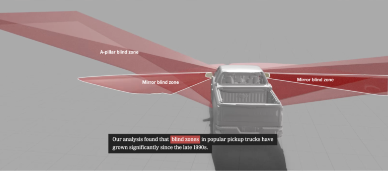 SUV growth in US leads to bigger blindspots and more pedestrians killed