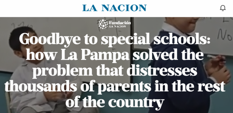 La Nación La Pampa solved special schools problem