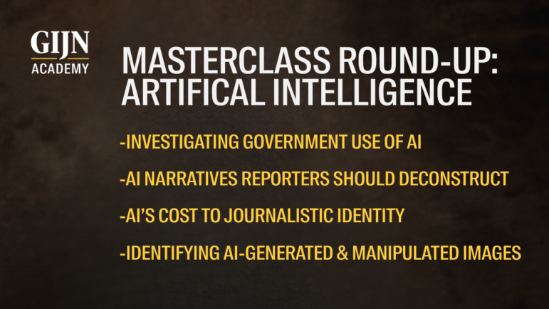 GIJN Academy masterclass video round-up: artificial intelligence