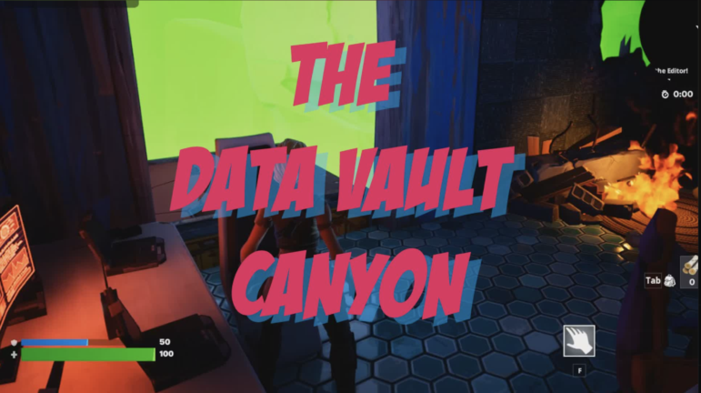 "Data Vault Canyon" is a multi-player Fortnite game that CCIJ created about its investigations into the 2023 Nigerian presidential election.