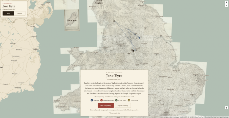 mapping journeys in fictions novels, Plot Lines