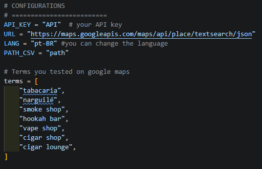 Screenshot of Google Maps API