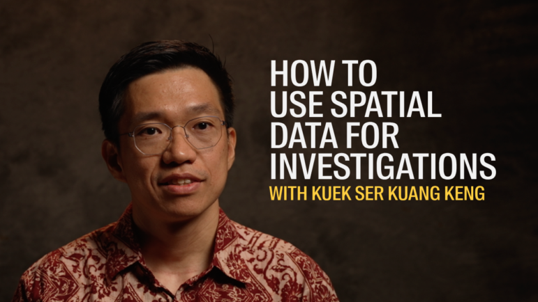 GIJN masterclass video, using spatial data for investigations, Kuek Set Kuang Keng