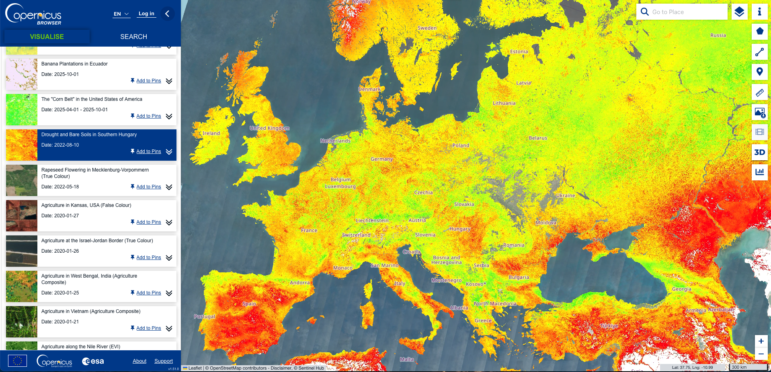 Copernicus Browser Satellite Image